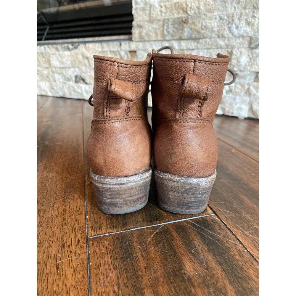 Frye Carson Lace Up Boot Size 6.5B Womens Made In Mexico - Picture 3 of 9